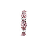 White gold Marquise Morganite Eternity Band with U-Prong Setting_17