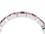 White gold Marquise Morganite Prong Set Half-Eternity Band_10
