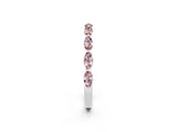 White gold Marquise Morganite Prong Set Half-Eternity Band_8