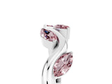 White gold Marquise Morganite Twisted Band with Prong Setting_11