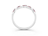 White gold Marquise Morganite Twisted Band with Prong Setting_9
