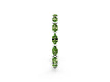 White gold Marquise Peridot Eternity Band with U-Prong Setting_14