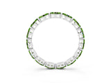 White gold Marquise Peridot Eternity Band with U-Prong Setting_15