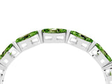 White gold Marquise Peridot Eternity Band with U-Prong Setting_16
