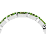 White gold Marquise Peridot Prong Set Half-Eternity Band_10