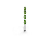 White gold Marquise Peridot Prong Set Half-Eternity Band_8