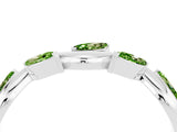 White gold Marquise Peridot Twisted Band with Prong Setting_10