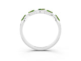 White gold Marquise Peridot Twisted Band with Prong Setting_9