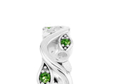 White gold Marquise Peridot Vine Eternity Band with Bezel Setting_11