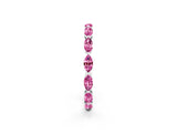 White gold Marquise Pink Sapphire Eternity Band with U-Prong Setting_74