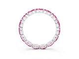 White gold Marquise Pink Sapphire Eternity Band with U-Prong Setting_75