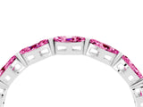 White gold Marquise Pink Sapphire Eternity Band with U-Prong Setting_76