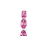 White gold Marquise Pink Sapphire Half Eternity Band with Prong Setting_23