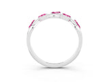 White gold Marquise Pink Sapphire Twisted Band with Prong Setting_21