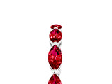14K White Gold Marquise Ruby Eternity Band with U-Prong Setting