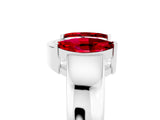 White gold Marquise Ruby Open Band Ring with Tension Setting_11