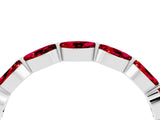 White gold Marquise Ruby Prong Set Half-Eternity Band_10