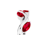 White gold Marquise Ruby Twisted Band with Prong Setting_11