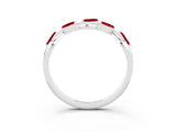 White gold Marquise Ruby Twisted Band with Prong Setting_9