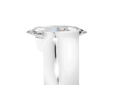 White gold Marquise Solitaire Bezel Set Diamond Ring with Wide Band_8