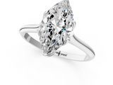 White gold Marquise Solitaire Cathedral Diamond Ring with Six-Prong Setting_24