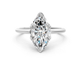 White gold Marquise Solitaire Cathedral Diamond Ring with Six-Prong Setting_25