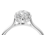 White gold Marquise Solitaire Cathedral Diamond Ring with Six-Prong Setting_27