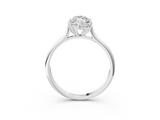 White gold Marquise Solitaire Cathedral Diamond Ring with Six-Prong Setting_28