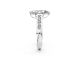 White gold Marquise Solitaire Channel-Set Diamond Engagement Ring with Four-Prong Setting_34