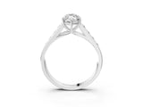 White gold Marquise Solitaire Channel-Set Diamond Engagement Ring with Four-Prong Setting_35