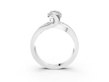 White gold Marquise Solitaire Channel-Set Split Shank Ring with Tension Prong Setting_21