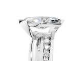 White gold Marquise Solitaire Channel-Set Split Shank Ring with Tension Prong Setting_23