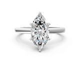 White gold Marquise Solitaire Diamond Engagement Ring with Four-Prong Setting on a Classic Band_23