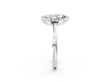 White gold Marquise Solitaire Diamond Engagement Ring with Four-Prong Setting on a Classic Band_25