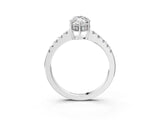 White gold Marquise Solitaire Diamond Engagement Ring with Pavé Band and Six-Prong Setting_59