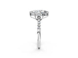 White gold Marquise Solitaire Diamond Engagement Ring with Pavé Band and Six-Prong Setting_61