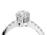 White gold Marquise Solitaire Diamond Engagement Ring with Pavé Band and Six-Prong Setting_63