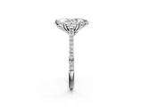 White gold Marquise Solitaire Diamond Engagement Ring with Pave Band and Six-Prong Setting_84