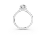 White gold Marquise Solitaire Diamond Engagement Ring with Pave Band and Six-Prong Setting_85