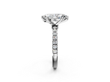 White gold Marquise Solitaire Diamond Pavé Band with Six-Prong Setting_62