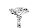 White gold Marquise Solitaire Diamond Pavé Band with Six-Prong Setting_65