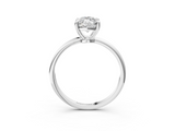 White gold Marquise Solitaire Diamond Ring with 4-Prong Setting on a Classic Band_6
