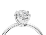 White gold Marquise Solitaire Diamond Ring with 4-Prong Setting on a Classic Band_7