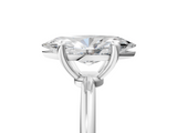 White gold Marquise Solitaire Diamond Ring with 4-Prong Setting on a Classic Band_8