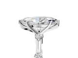 White gold Marquise Solitaire Diamond Ring with Bezel Set Side Stones and Prong Setting_29