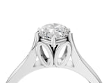 White gold Marquise Solitaire Diamond Ring with Cathedral Band and Four-Prong Setting_70