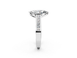 White gold Marquise Solitaire Diamond Ring with Channel-Set Band and Four-Prong Setting_25