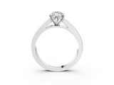 White gold Marquise Solitaire Diamond Ring with Channel-Set Band and Four-Prong Setting_26