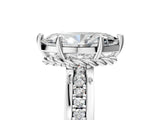 White gold Marquise Solitaire Diamond Ring with Channel Set Band and Six-Prong Setting_51