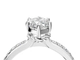White gold Marquise Solitaire Diamond Ring with Channel Set Band and Six-Prong Setting_52